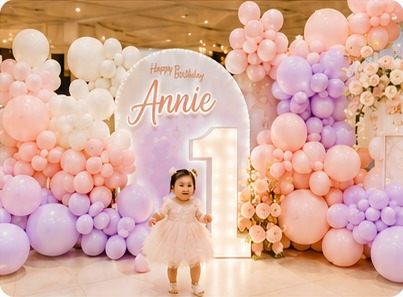 Gói trang trí sinh nhật pastel