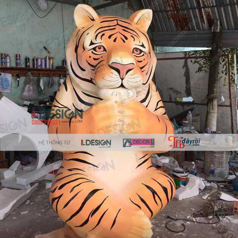 Mô hình mút xốp 3d linh vật Cọp cực ngầu