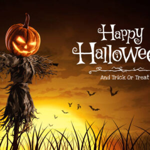 Backdrop Halloween bù nhìn ma quái