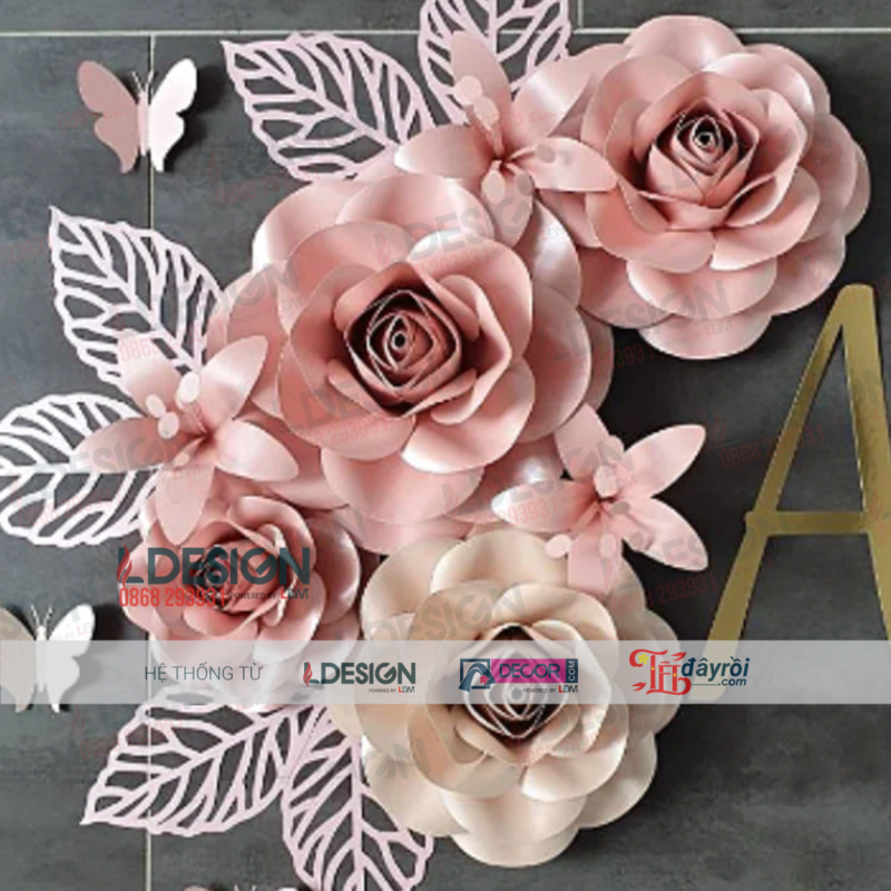 Hoa hồng được làm tinh tế thủ công bằng giấy