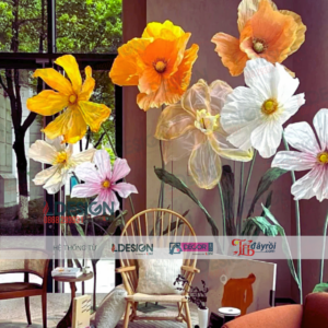 Tiểu cảnh hoa bốn mùa sắc màu rực rỡ trang trí nhà cửa, sự kện