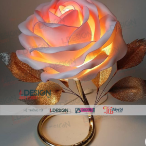 Hoa giấy hanmade có đèn led dùng để bàn làm đèn ngủ hay trang trí
