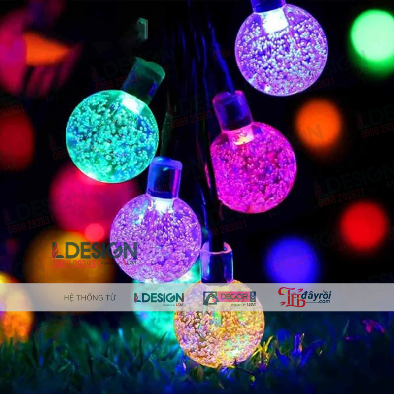 Đèn LED dây bóng tròn bọt khí trang trí 10m