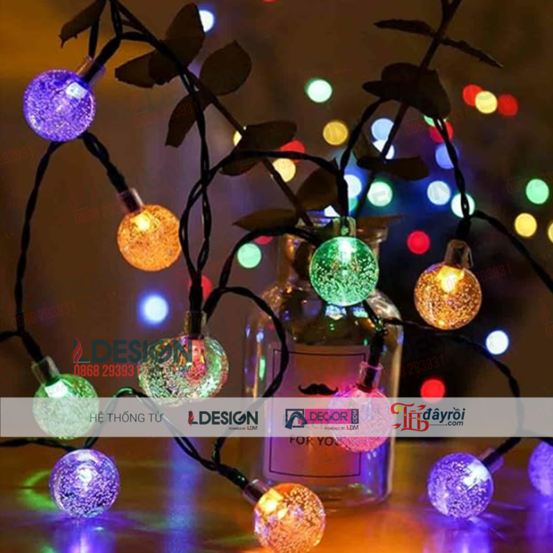 Đèn LED dây bóng tròn bọt khí trang trí 10m - Ảnh 2