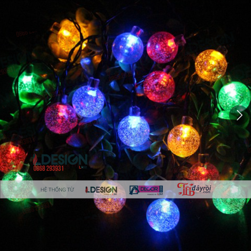 Đèn LED dây bóng tròn bọt khí trang trí 10m - Ảnh 4