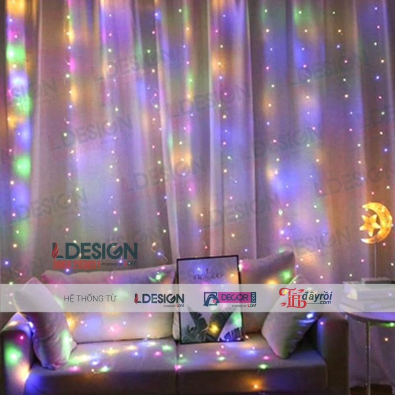 Đèn LED dây đom đóm trang trí nhiều màu 50m - Ảnh 2
