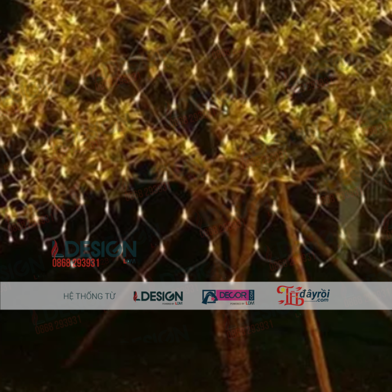 Đèn LED Lưới Trang Trí Ngoài Trời 3m x 2m - Ảnh 2