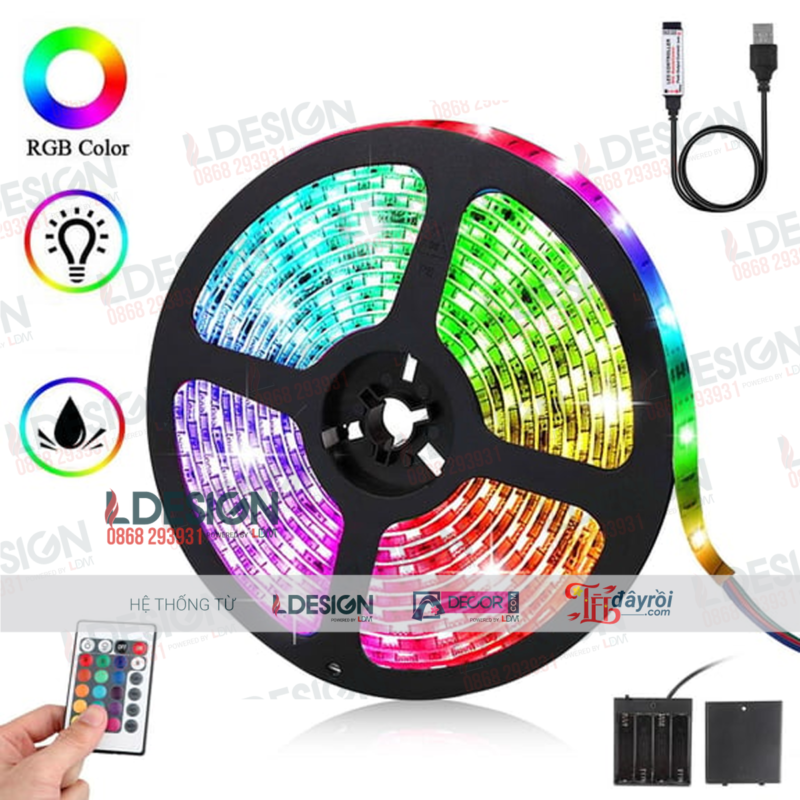 Đèn LED dây (cuộn) nhiều màu dài 50m - Ảnh 4