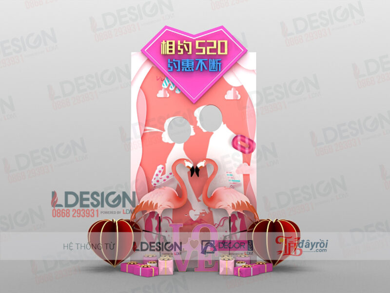 "Khám Phá Không Gian Yêu Thương: Background LDecor với Cặp Đôi và Chữ LOVE"