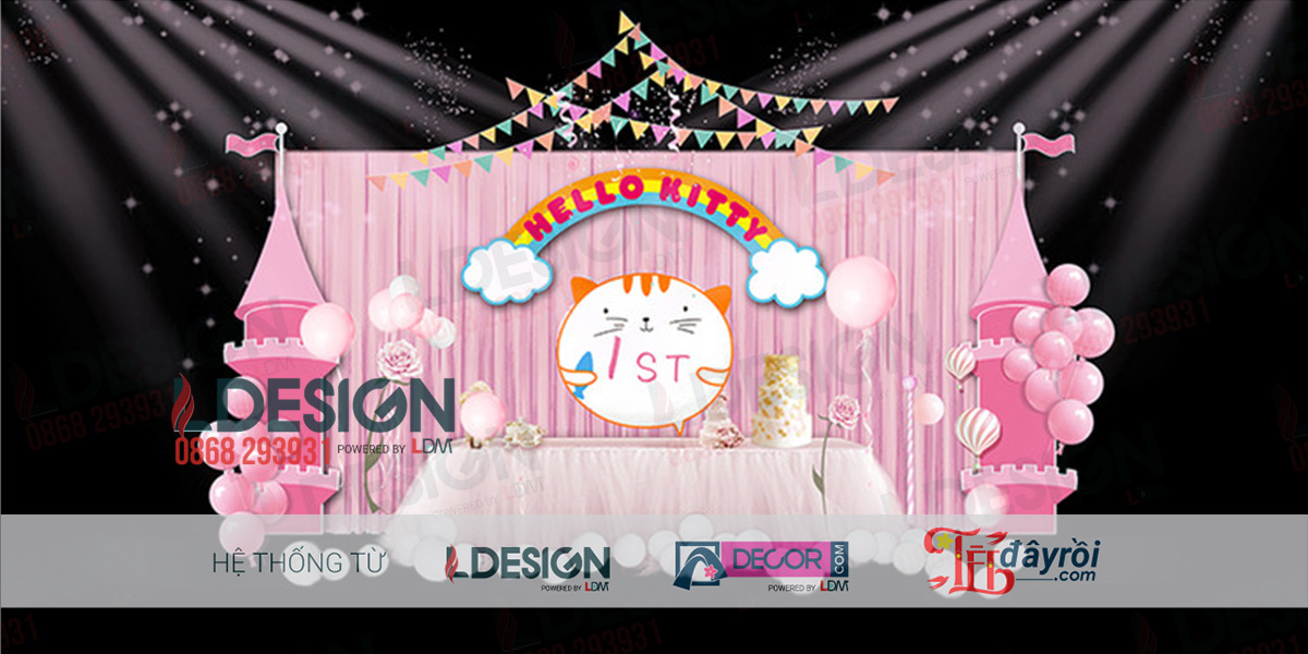 "Sinh Nhật Phong Cách Cung Đình: Lâu Đài Màu Hồng Độc Đáo từ LDecor" - Ảnh 2