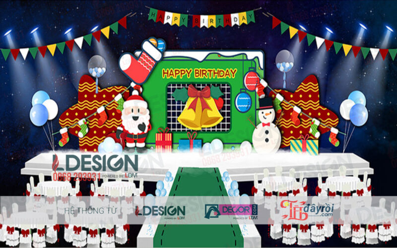 "Lễ Hội Mùa Đông: Sinh Nhật Xanh Lá Và Đỏ Trong Ngôi Nhà Noel Cổ Điển cùng LDecor"