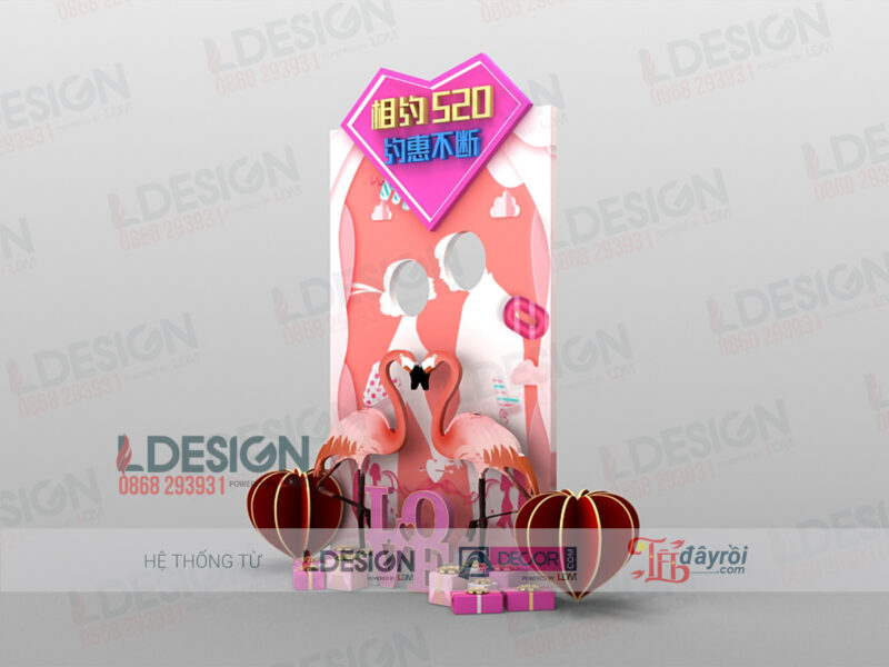 "Khám Phá Không Gian Yêu Thương: Background LDecor với Cặp Đôi và Chữ LOVE" - Hình ảnh 3