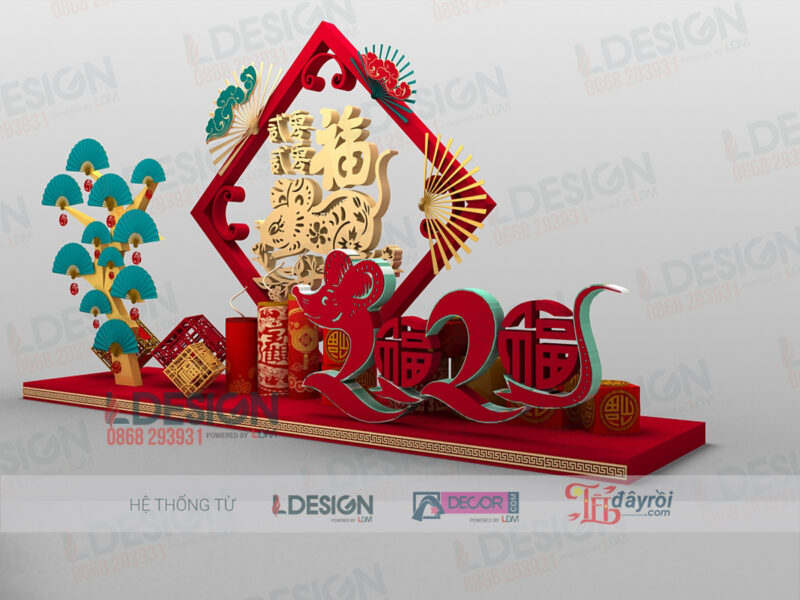 "Background Đỏ LDecor: Nâng Tầm Không Gian Ngày Tết" - Hình ảnh 2