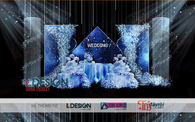 “Ấn Tượng Màu Xanh Viển: Background Tiệc Cưới Đậm Chất Biển cả từ LDecor” - Ảnh 3