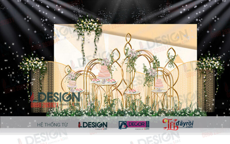 "Harmony in White and Nude: Backgrounds Đám Cưới Tinh Khiết từ LDecor" - Ảnh 2