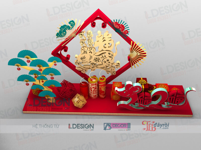 "Background Đỏ LDecor: Nâng Tầm Không Gian Ngày Tết"