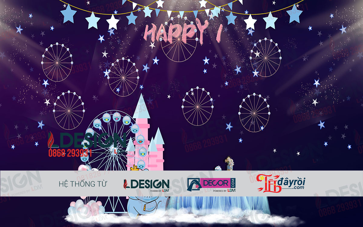 Giới Thiệu Background Sinh Nhật Với Nhiều Màu Sắc, Tông Màu Chính Là Màu Hồng Và Trang Trí Thêm Ngôi Sao Lấp Lánh - Ảnh 3