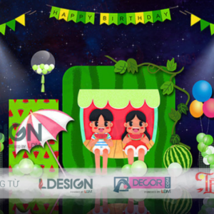 Tiệc Sinh Nhật Sắc Màu Dưa Hấu – Rực Rỡ & Ngọt Ngào!