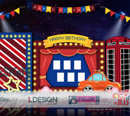 Trang Trí Sinh Nhật Chủ Đề Thành Phố – Sân Khấu Lễ Hội Ấn Tượng