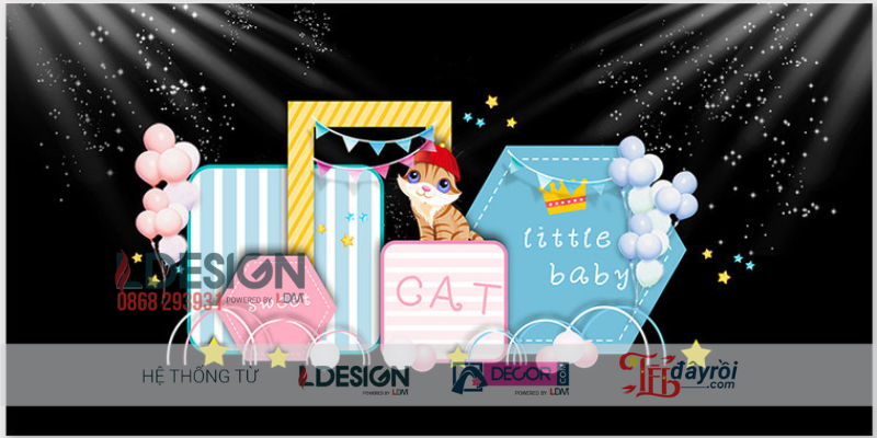 Trang Trí Sinh Nhật Chủ Đề Mèo Con Dễ Thương Cho Bé - Ảnh 3
