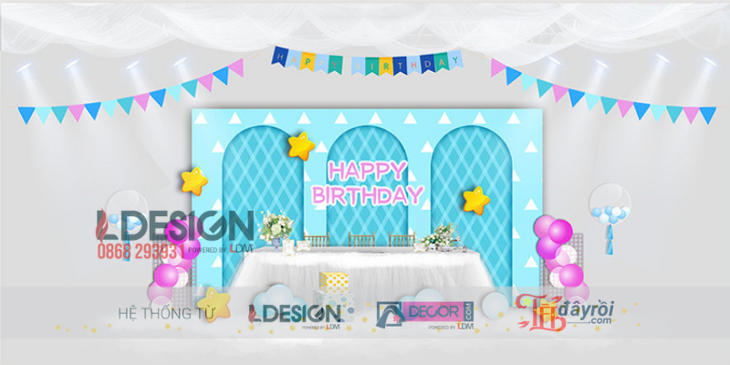 Trang Trí Sinh Nhật Chủ Đề Unicorn Dễ Thương Cho Bé Gái - Ảnh 3