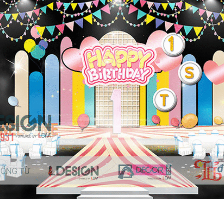 Trang Trí Sinh Nhật Lần Thứ 1 Cho Bé – Không Gian Rực Rỡ & Ấn Tượng
