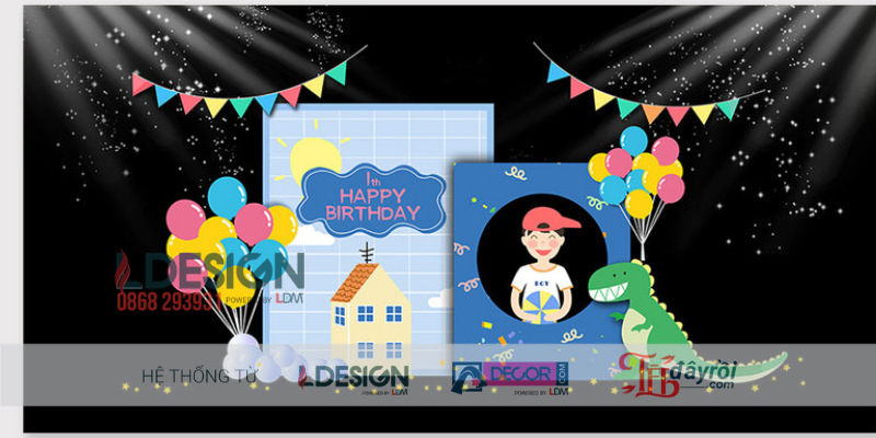 Trang Trí Sinh Nhật Chủ Đề Khủng Long Xanh – Không Gian Tiệc Ấn Tượng Cho Bé - Ảnh 3