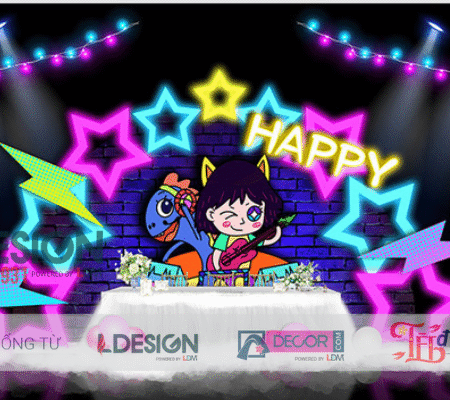 Không Gian Neon Đầy Sáng Tạo Cho Sinh Nhật