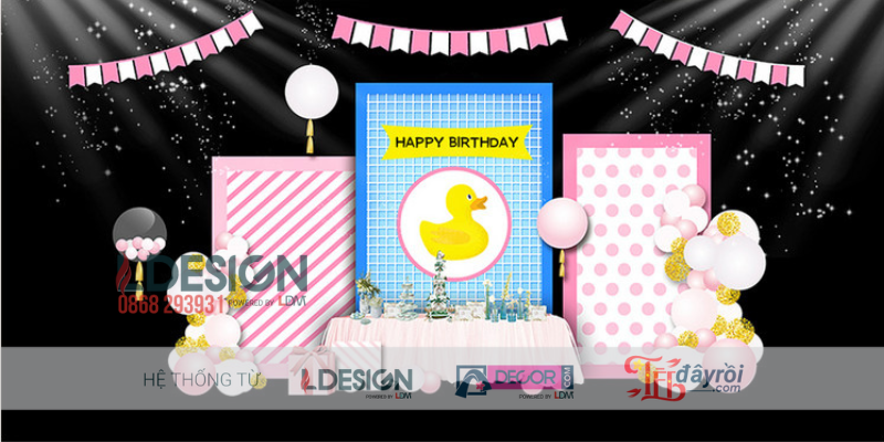 Trang Trí Sinh Nhật Bé Chủ Đề Vịt Vàng Dễ Thương - Ảnh 3