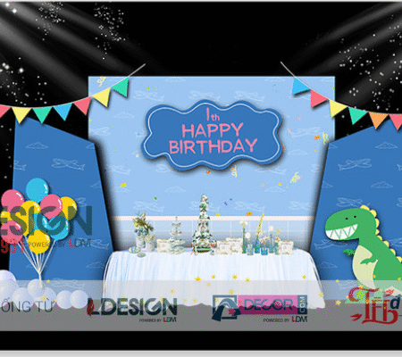 Trang Trí Sinh Nhật Chủ Đề Khủng Long Xanh – Không Gian Tiệc Ấn Tượng Cho Bé