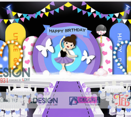 Sinh Nhật Bé Gái Chủ Đề Ballerina