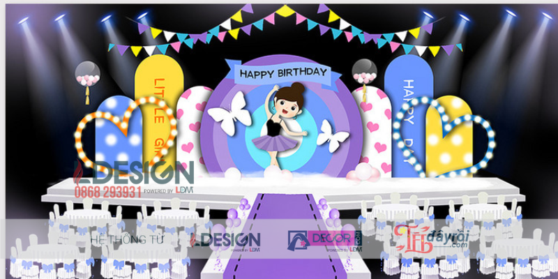 Sinh Nhật Bé Gái Chủ Đề Ballerina