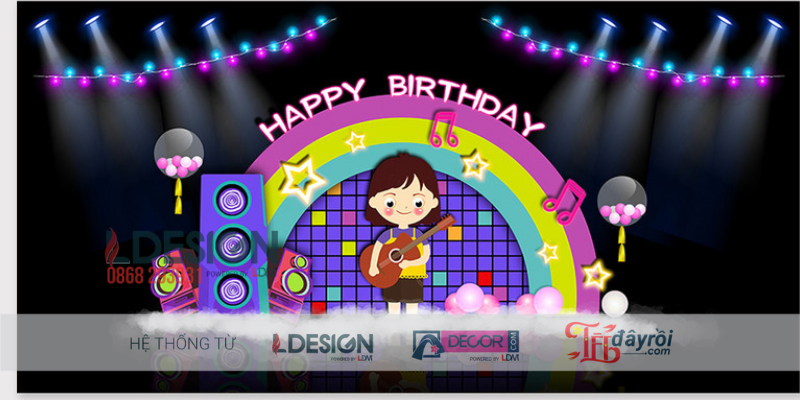 Trang Trí Sinh Nhật Chủ Đề Ban Nhạc Nhí – Sân Khấu Âm Nhạc Sôi Động Cho Bé Trai - Ảnh 3