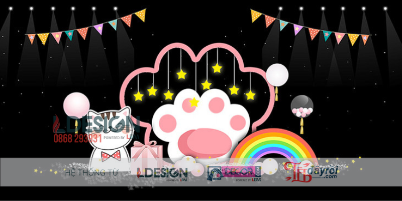 Trang Trí Sinh Nhật Chủ Đề Mèo Con – Không Gian Ngọt Ngào Cho Bé Gái - Ảnh 3