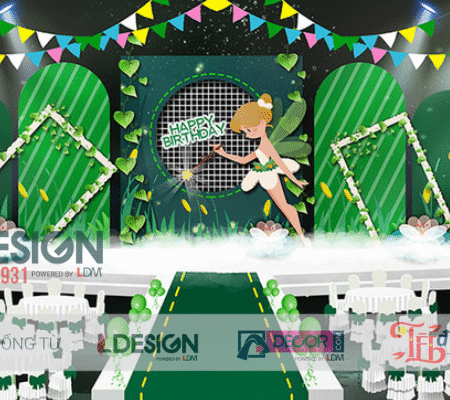 Trang Trí Sinh Nhật Chủ Đề Nàng Tiên Xanh – Không Gian Lung Linh Huyền Ảo Cho Bé Gái