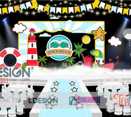 Trang Trí Sinh Nhật Chủ Đề Biển Xanh – Không Gian Mùa Hè Sôi Động Cho Bé Yêu