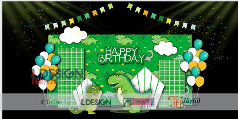 Trang Trí Sinh Nhật Chủ Đề Khủng Long – Không Gian Vui Nhộn Cho Bé - Ảnh 3