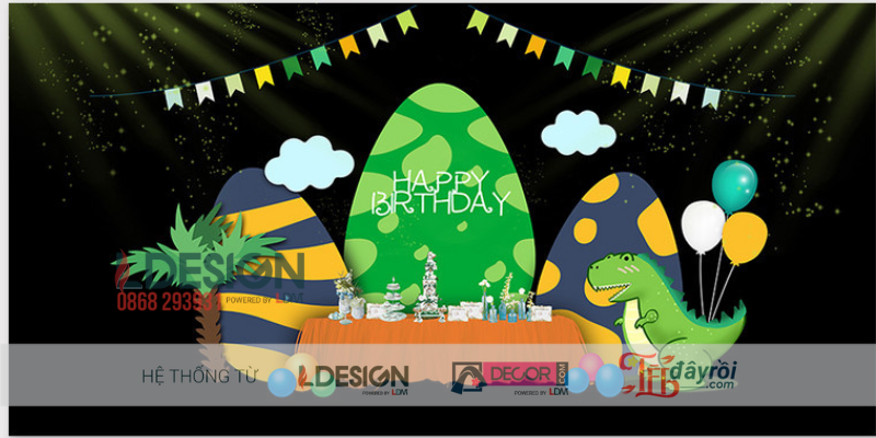Trang Trí Sinh Nhật Chủ Đề Khủng Long – Không Gian Vui Nhộn Cho Bé - Ảnh 2