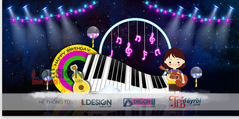Trang Trí Sinh Nhật Chủ Đề Âm Nhạc – Bữa Tiệc Dành Cho Những Nghệ Sĩ Nhí Đam Mê Giai Điệu - Ảnh 3