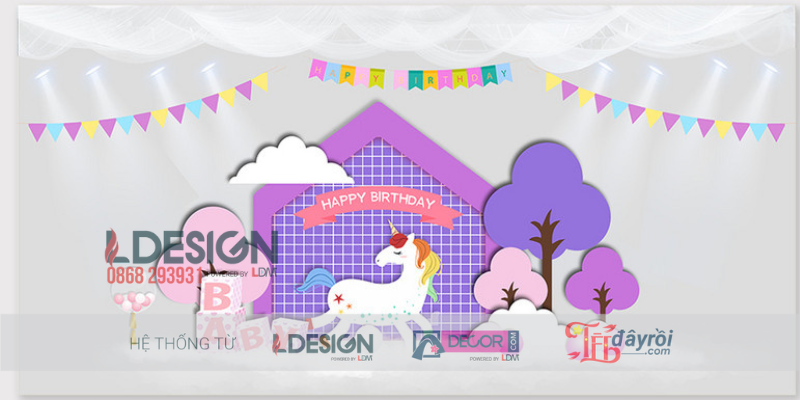 Trang Trí Sinh Nhật Chủ Đề Ngựa Pony Đáng Yêu – Không Gian Ngập Tràn Sắc Màu - Ảnh 2