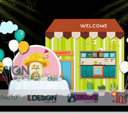 Trang Trí Sinh Nhật Bé Trai Chủ Đề Xanh Vàng – Không Gian Vui Nhộn Tràn Đầy Năng Lượng