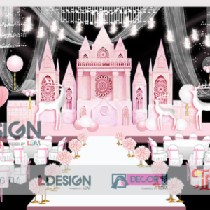 Trang Trí Sự Kiện Chủ Đề Lâu Đài Công Chúa – Không Gian Pink Luxury Đẳng Cấp