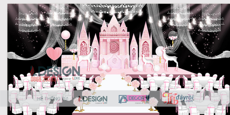 Trang Trí Sự Kiện Chủ Đề Lâu Đài Công Chúa – Không Gian Pink Luxury Đẳng Cấp - Ảnh 2
