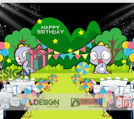 Trang Trí Sinh Nhật Chủ Đề Hoạt Hình Dễ Thương – Không Gian Vui Nhộn Cho Bé