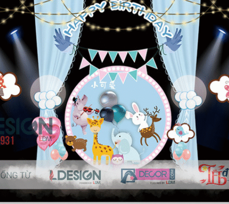 Trang Trí Sinh Nhật Chủ Đề Công Viên Thú – Không Gian Dễ Thương Và Sống Động Cho Bé
