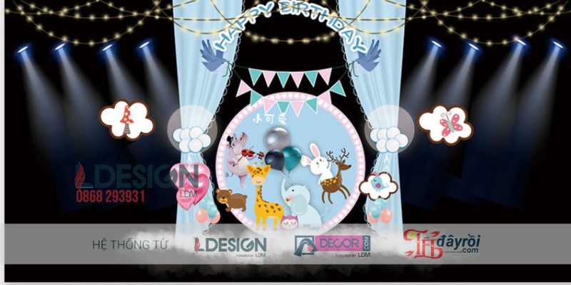 Trang Trí Sinh Nhật Chủ Đề Công Viên Thú – Không Gian Dễ Thương Và Sống Động Cho Bé