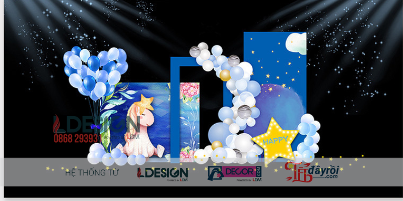 Trang Trí Sinh Nhật Bé Chủ Đề Kỳ Lân Vàng – Không Gian Mơ Mộng Cho Thiên Thần Nhỏ - Ảnh 3