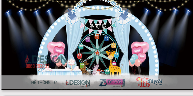 Trang Trí Sinh Nhật Chủ Đề Công Viên Thú – Không Gian Dễ Thương Và Sống Động Cho Bé - Ảnh 2