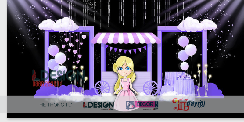 Trang Trí Sinh Nhật Bé Gái 100 Ngày Tuổi – Không Gian Ngọt Ngào Như Nàng Công Chúa Trong Cổ Tích - Ảnh 3