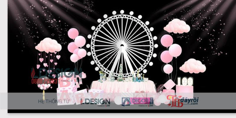 Trang Trí Sự Kiện Chủ Đề Lâu Đài Công Chúa – Không Gian Pink Luxury Đẳng Cấp